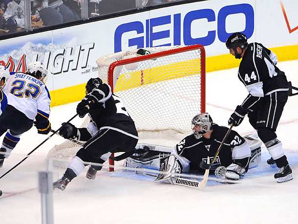 Jonathan Quick made 21 saves in Game 6, and was tremendous throughout the entire series for the Kings. (Noah Graham/Getty Images)